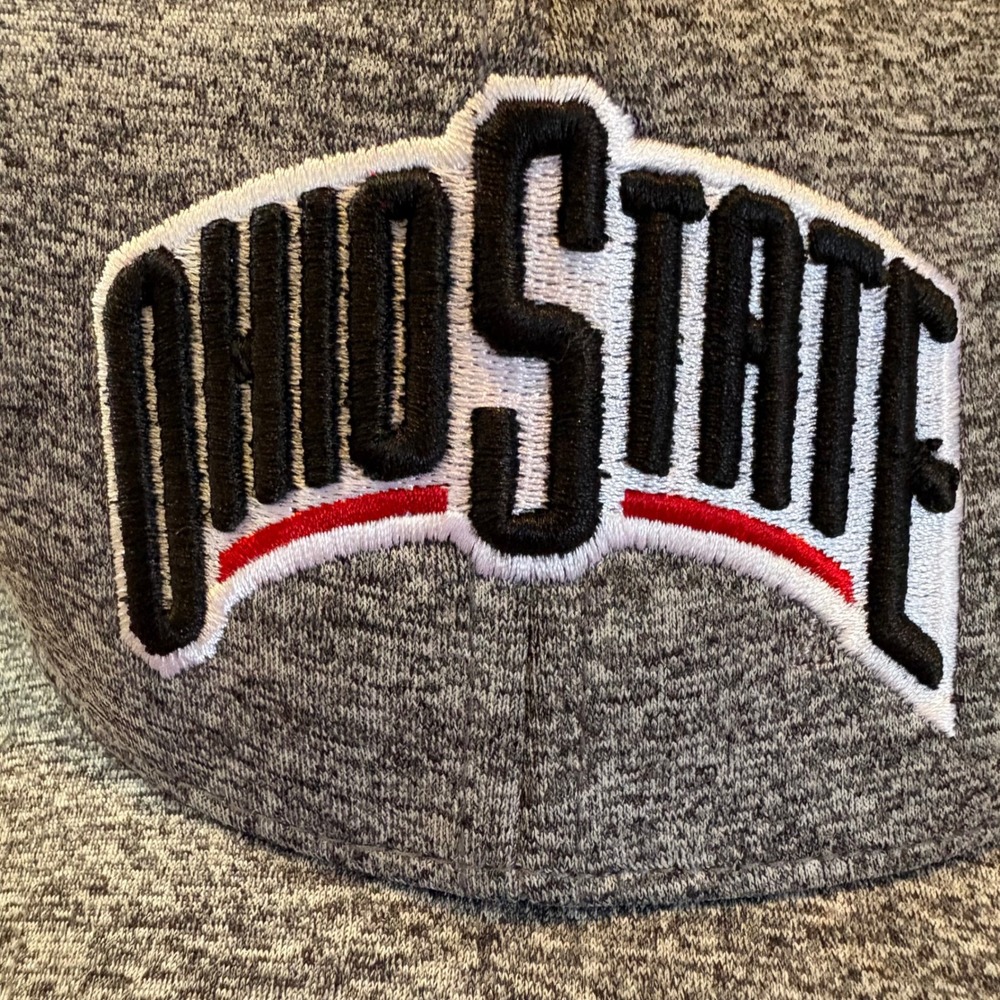 Ohio State Buckeyes‎ Hat Heather Gray Space Dye Adjustable Baseball Cap NCAA